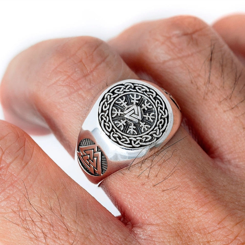 Helm of Awe X Valknut White